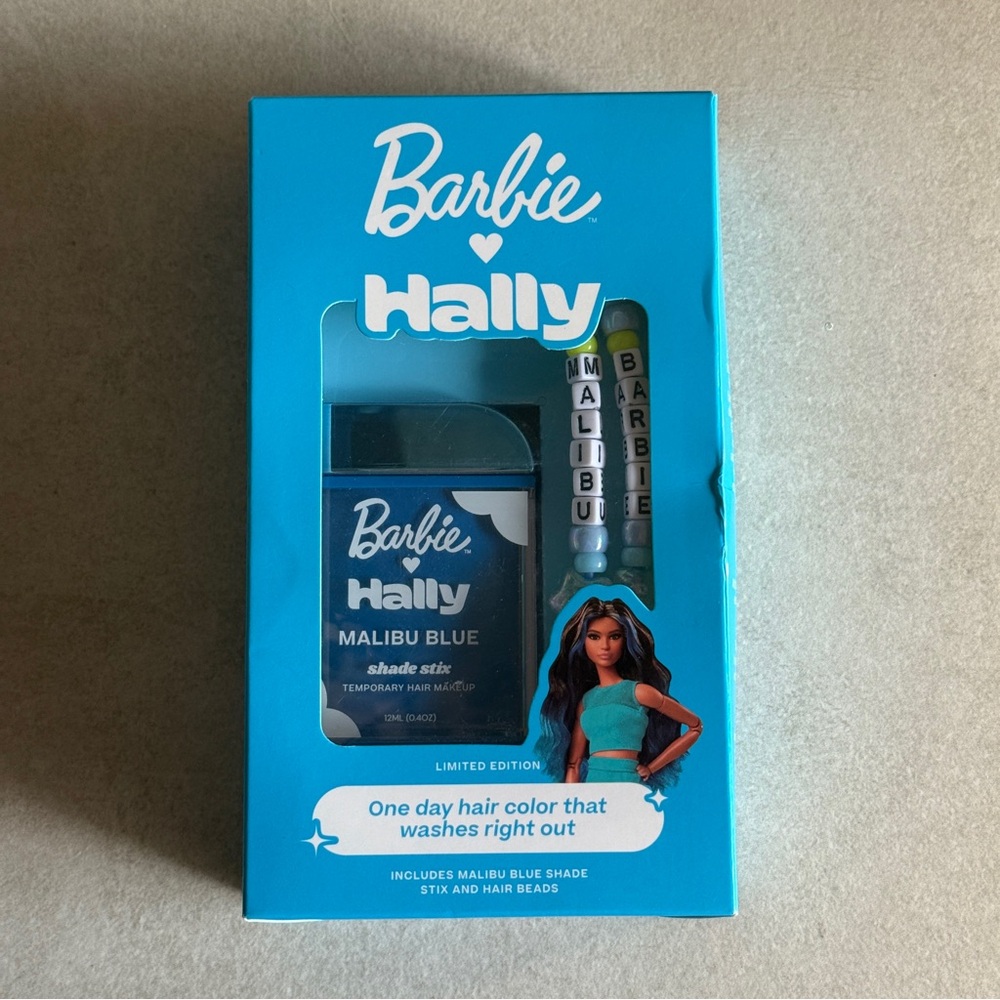 Barbie x Hally Shade Stix in Malibu Blue – Limited Edition Hair Makeup